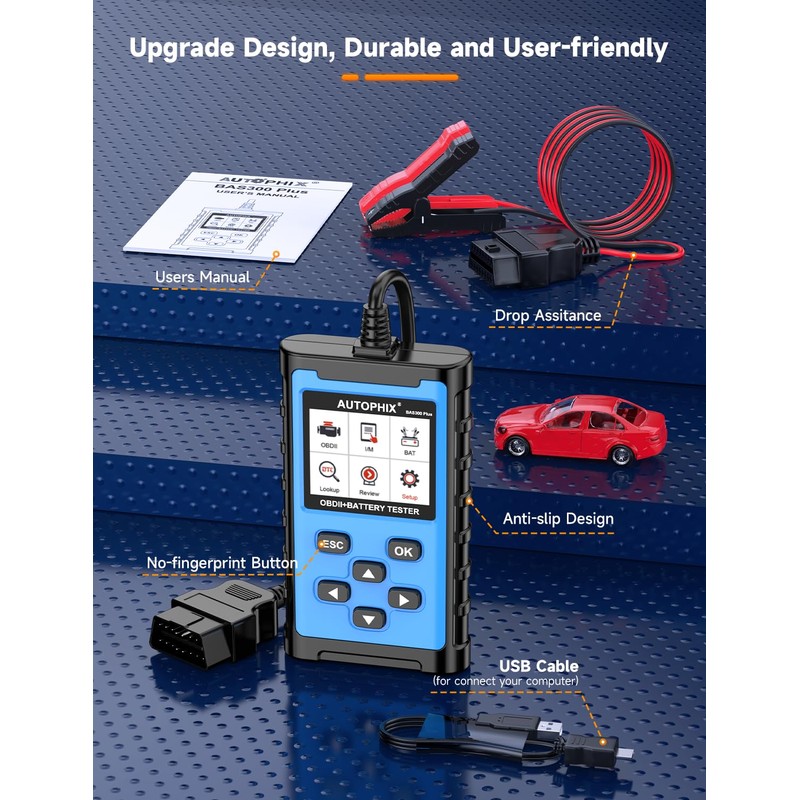 AUTOPHIX BAS300 Plus OBD2 Scanner & Battery Tester(Upgrade of BAS100),