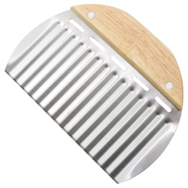 Pro Bamboo Kitchen Manual Crevice Weed Removal Tool Half Oval Corrugated Blade Ideal for Removing Grass Moss and Weeds from Paving Crevices Cleaning Paving Crevices Sidewalks Patio Stones