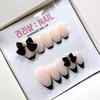 Black Ribbon Luxury Handmade Nail Tips - Oval / 블랙