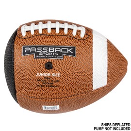 Passback Junior Composite Football, Ages 9-13, Youth Training Football, (Ships Deflated)