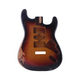 Sunsmile Relic Electric Guitar Body Nitro Top Alder Wood ST Style DIY Guitar Body H-S-H Route 3 Tone Sunburst Relic.