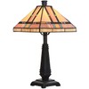 Bieye L10798 Mission Tiffany Style Stained Glass Table Lamp for