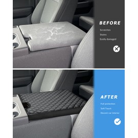 INTGET Car Center Console Armrest Cover for 2025 Ford F150 Accessories 2015-2023 2024/for F250 F350 F450 F550 2017-2024 40/20/40 Jump Seat Console Lid Seat Cover (Cushion, 2015-2024 Jump Seat)