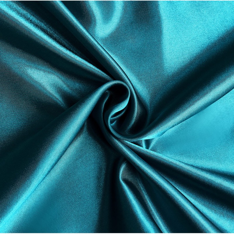 JHCHMX Satin Fitted Sheet - Teal Double, Deep Pocket (35cm)