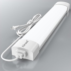 LED Ceiling Light with Plug, 5000k LED Tube Lights with Plug 16W Plug in Ceiling Lights Fixture Linkable LED Closet Lights with NO/Off Switch for Garage Cabinets Kitchen Workbench Office Overhead