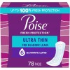 Poise Ultra Thin Incontinence Pads for Women Light Moderate Maximum