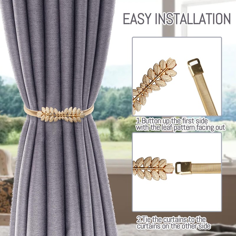 6 alzapaños de cortina