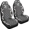 Poceacles Cow and Diamond Pattern Print Car Seat Covers 2pcs/Set