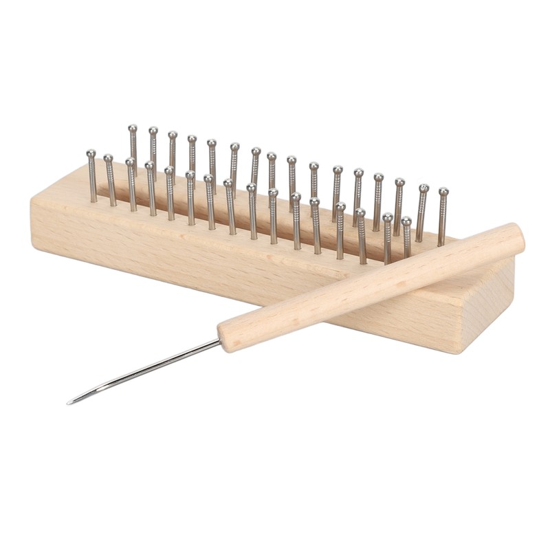 Wooden Knitting Loom with Loom Hook Wooden Knitting Loom Set