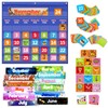 Classroom Calendar Pocket Chart with 88 Cards - Ideal for