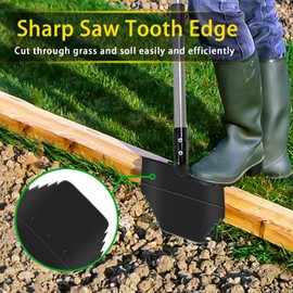 Garden 53.5Inch Edger Lawn Tool, Manual Long-Handled Edging Shovel, Snow Shovels,Lawn Edging Tool for Yard, Garden Beds,Landscaping, Sidewalk