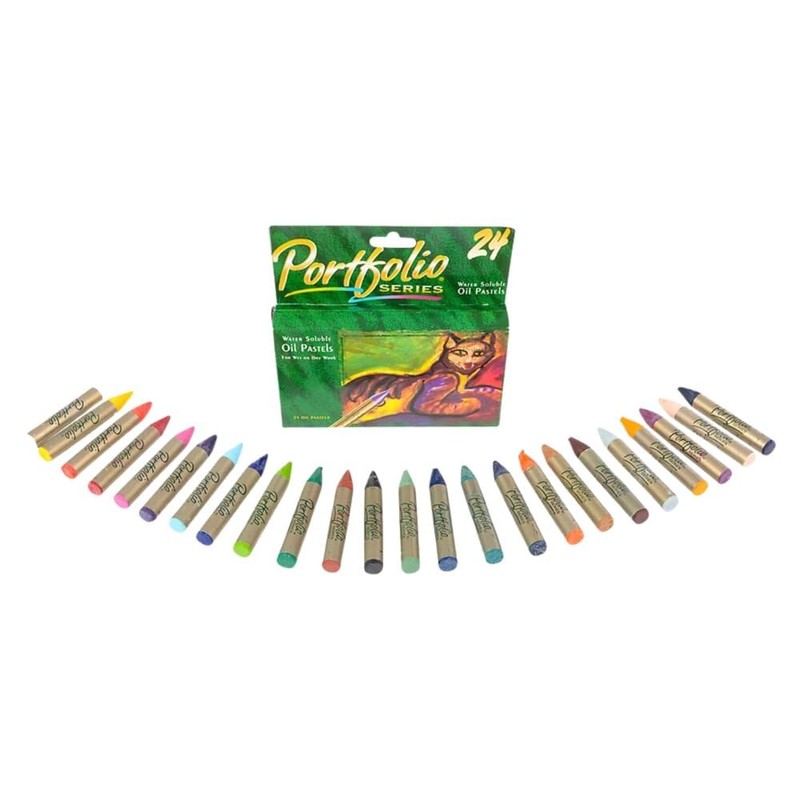 Crayola Portfolio Series Oil Pastels, Water Soluble, 24 Count, Colors