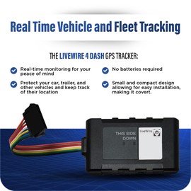 Brickhouse Security Brickhouse Security Livewire 4 4G LTE Auto GPS Tracker, Real Time Vehicle and Fleet Tracking, Geofencing, & Speed Alerts for Car & Trailer Vehicles, No Batteries Required, Subscription Plans Available