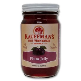 Kauffman Orchards Plum Jelly, All Natural, No Preservatives, 9 Oz. (Pack of 1)