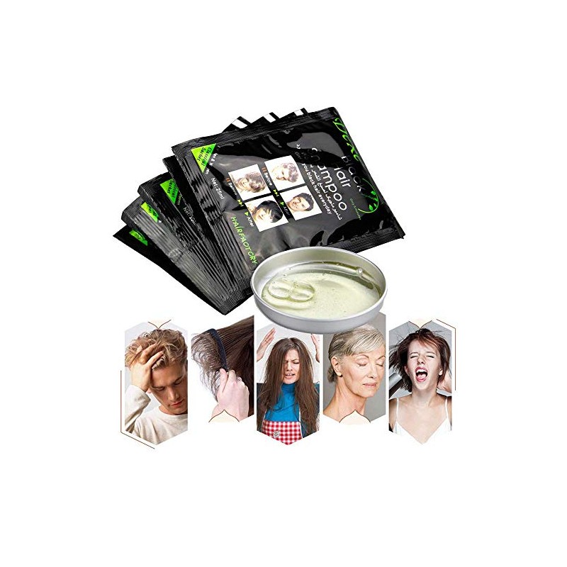 10 PCS Dexe Black Hair Shampoo Instant Hair Dye for