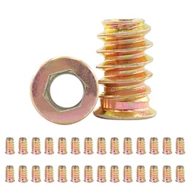 Threaded Inserts Nut Insertion Nut Embedding Nut - M5 x 15 mm Screw-In Sleeves Made of High-Quality Galvanised Carbon Steel, Corrosion Resistant (Pack of 30) (M5 x 15 mm)