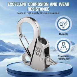 IRONDELIC Stainless Steel Boat Anchor Hook, Quick Release Knotless Anchor System for 3/8''- 5/8'' Boat Anchor Rope, Fit for Small Boat Pontoon Kayah, Easy to Use, Holds 8500 lbs