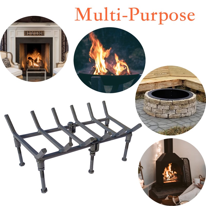 TAFIEDA Fireplace Log Holder. 18 Inches Heavy Duty Solid Steel