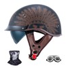JQF Gear Retro Motorcycle Helmets for Men Women Open Face