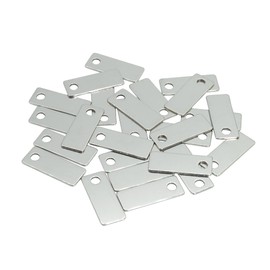 Metal Engraving Blanks Stamping Blanks 304 Stainless Steel Rectangle Blank Tags 25 PCS 2.5cm*1cm