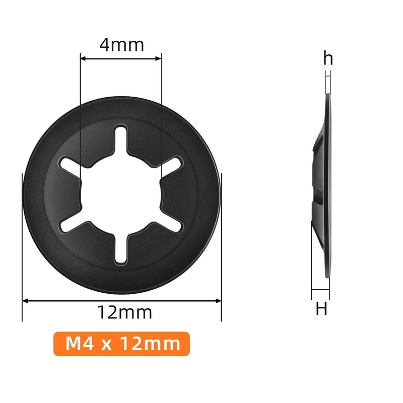 M4 Internal Tooth Star Lock Washers, Quick Speed Locking Washers,