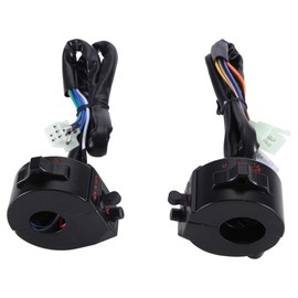 Motorcycle Handlebar Switch, Pair Universal 22 mm Motorcycle Handlebar Switch Left and Right Horn, Universal Handlebar Switch