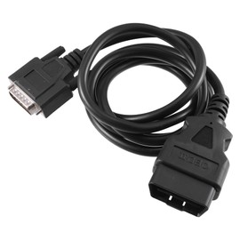 X AUTOHAUX 1.5m OBDII OBD2 Male to 15 Pin Male Main Cable Diagnostic Tool Adapter Connector Cable for Autel MaxiDiag Elite MD802 Scanner for NEXIQ USB Link1