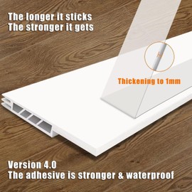 Suptikes 2 Pack Door Draft Stopper，Door Sweep for Exterior & Interior Doors,Door Bottom Seal Dust and Noise Insulation Weather Stripping Draft Guard Insulator, 1.8" W x 37" L,White