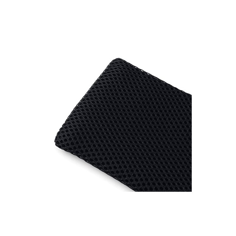 Soft Mesh Eyeglasses/Sunglasses Case Snap Closure Jet Black Large 6.5"x3.25"Inch