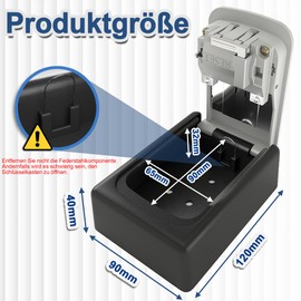 DIYGEEK Key Safe with Combination Code, Key Cabinet with 4-Digit Combination Code, Key Safe Outdoor, Key Box for Storing Keys for Front Doors, Garages, Schools and Offices
