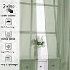 Gwine Sheer Curtains Sage Green 2x59Wx84L