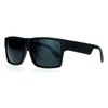 Kush Gangster Rectangular Squared All Black Horn Rim Sunglasses Matte