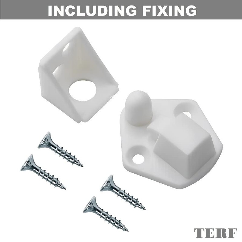 TERF® Peglock Style Cupboard Cabinet Door Catch White Nylon Spring