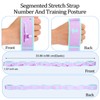 FNANJWQ Elastic Yoga Stretching Strap with Loops, Adjustable Stretch Strap