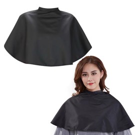 HAPVITAL Hairdressing Cape, Hair Apron, For Children, Family Haircut, Haircut Cape, Hair Coloring Cape, Adult, Hair Dye, Adults, Children, Unisex, Anti-Static, Hairdressing Tool, Adjustable, Foldable,