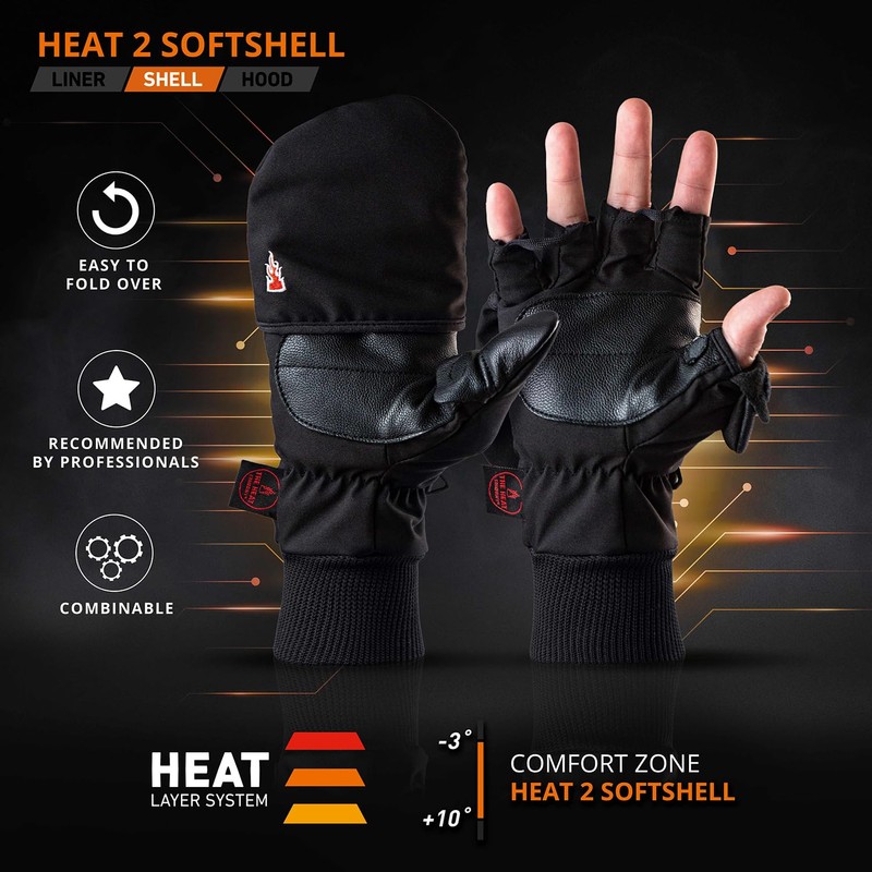 THE HEAT COMPANY - HEAT 2 SOFTSHELL - fingerless touchscreen