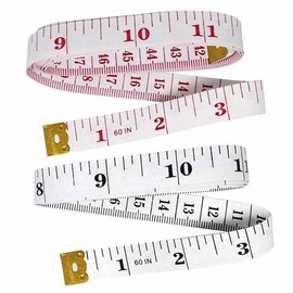 Tape Measure body-Measuring tape Body measurement-Soft Ruler measurement Tape for sewing tailoring crafting building clothing 2-Sided-60 Inches150 cm-measure tool - Multi Colour & Pack (Red & White)