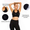 Vertvie Women's Sports Bra with Zip Front Closure, Push-Up Running