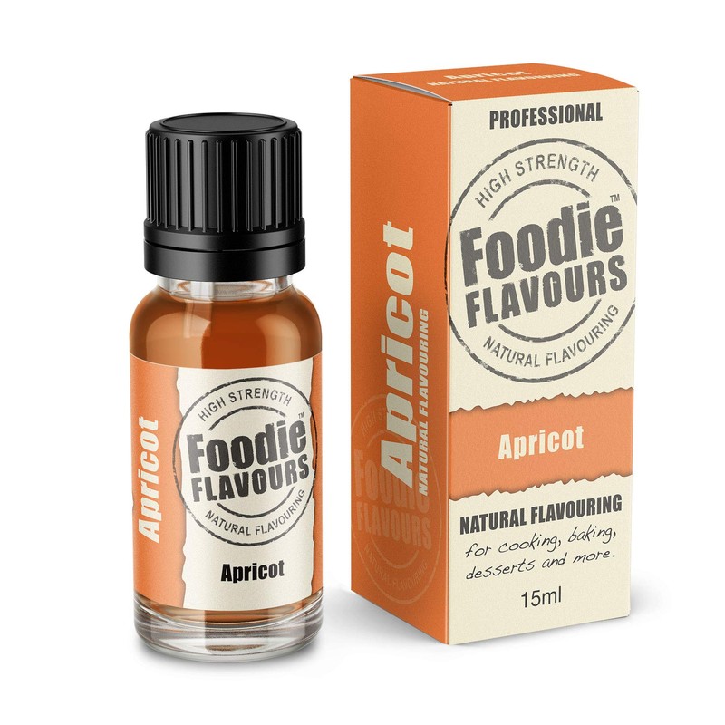 Foodie Flavours Natural Apricot Flavouring, High Strength - 15ml
