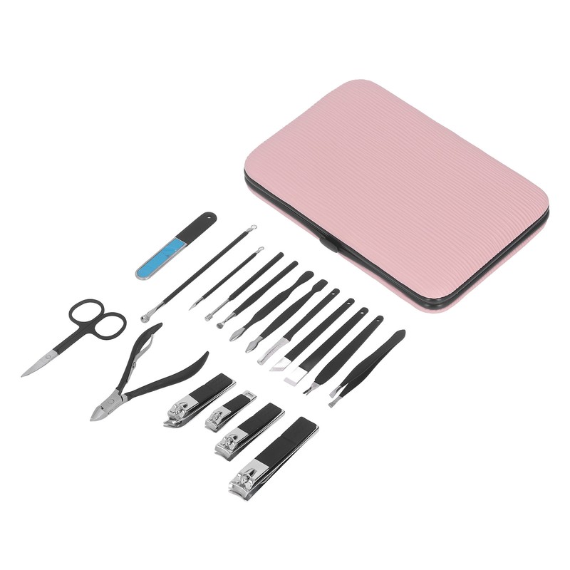 18 Pcs Manicure Set Portable Eyebrow Trimmer Dead Skin Pliers