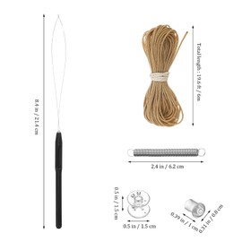 ULTECHNOVO RV Pleated Shade Repair Kit, Camper Van Window Shades Blind String Repair Replacement Kit for Travel Trailer Day and Night Pleated Shade, Includes 5 Cords, 10 Cord Retainers, 10 Bushings, 3