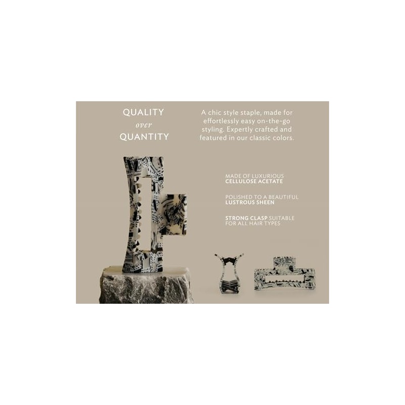 Mini Rectangle Cutout Jaw, Caramel