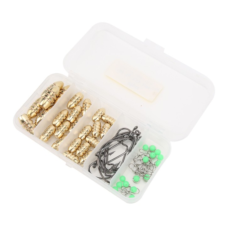 Fishing Accessories Kit Fish Gears with Threaded Bullet Weights Crank