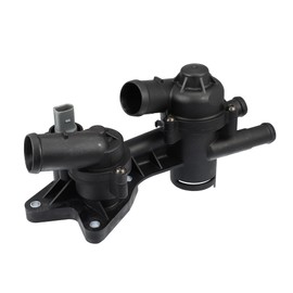 X AUTOHAUX 03C121026AR Engine Coolant Thermostat Housing Assembly for Seat Ibiza 2006-2015 for VW Jetta 2011-2022 for VW Polo 2006-2014 03C121111M 03C121111AM
