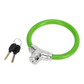 Hihaha Bicycle Lock/Portable Ring Cable Anti-Theft Bike Lock for Mountain Bike Road Bike/Stackable Mini Ring Lock Zinc Alloy Steel 46cm / 1 Pc Green