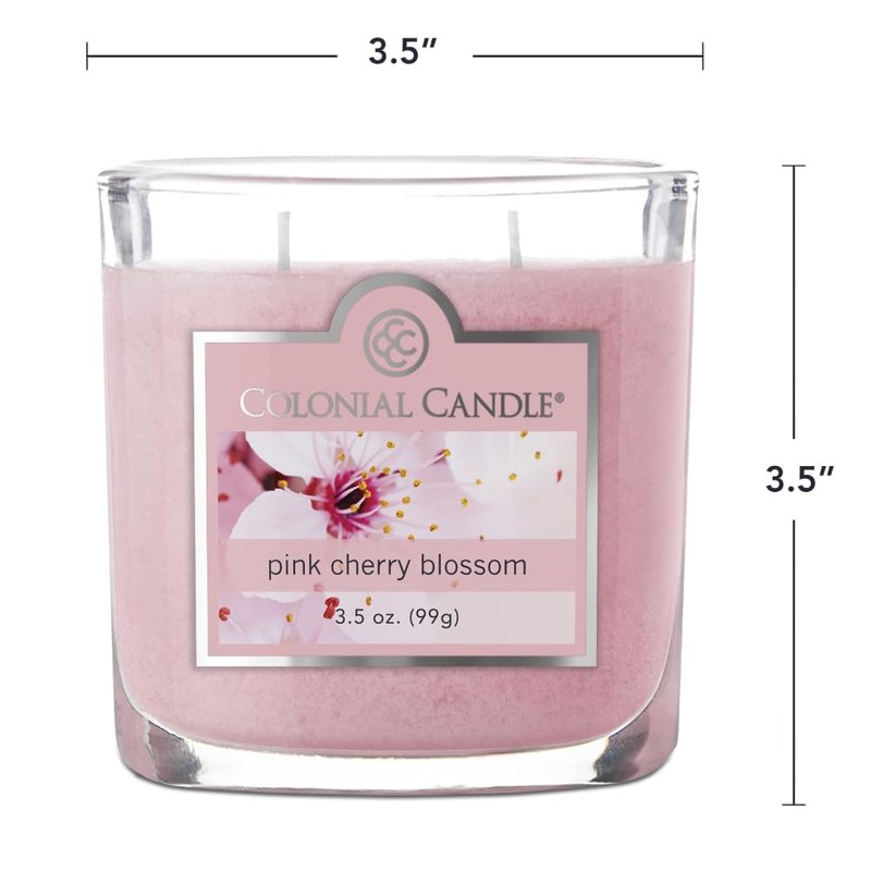 Colonial Candle Pink Cherry Blossom Scented Jar Candle, 2 Wick,