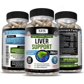 No Brand Kaya Naturals Liver Support - Liver Detox | Gut Health Support for Adult | Milk