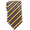 Retreez Retro Three-Color Striped Woven Microfiber Men's Tie - Yellow,