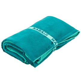Nabaiji Microfibre Towel L Green Travel Bath Towel Sports Swimming Hiking Quick-Drying Towels Microfibre Ultra Light Beach / Gymnastics / Super Absorbent Towels 80 cm x 130 cm