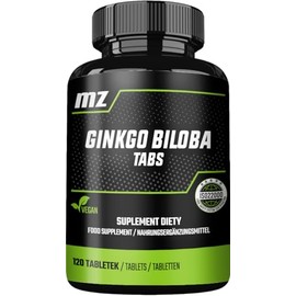 Ginkgo Biloba Extrakt 80 mg - 120 Vegane Tabletten - Enthält 24% Flavonglykoside und 6% Lactone - Unterstützt geistige Schärfe und Kreislauf - Nahrungsergänzungsmittel von MZ